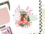 Joy Layout with Stamped Background