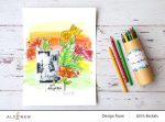 Color a Layout with Watercolor Pencils