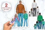 Free Customizable Dad and Kids Clipart