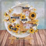 Sunflower Embroidery Hoop Layout