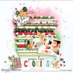 Christmas Cookies Layout with Rolled Paper Background