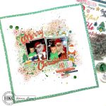 Photos with Santa Mixed Media Layout