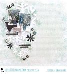 Winter Layout with Hand Cut Snowflakes