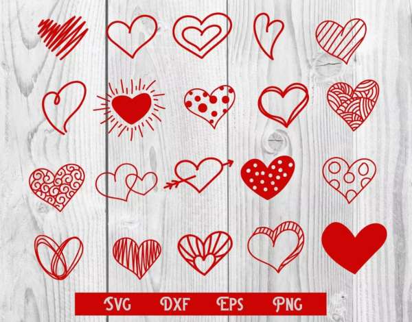 Free digital Valentines heart scrapbooking papers and border