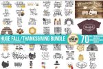 45+ Fall and Thanksgiving Images SVG Die Cut Bundle Download