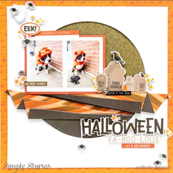 11 Cute Halloween Scrapbook Layout Ideas with a FREEBIE