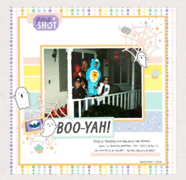 11 Cute Halloween Scrapbook Layout Ideas with a FREEBIE