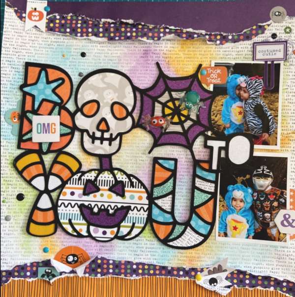 11 Cute Halloween Scrapbook Layout Ideas with a FREEBIE