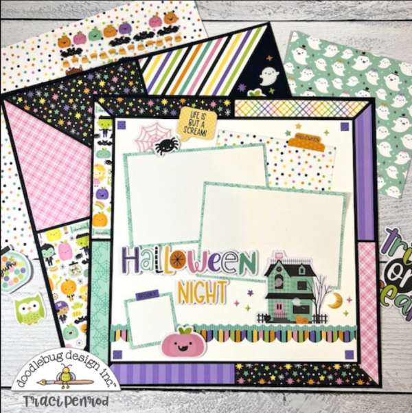 11 Cute Halloween Scrapbook Layout Ideas with a FREEBIE