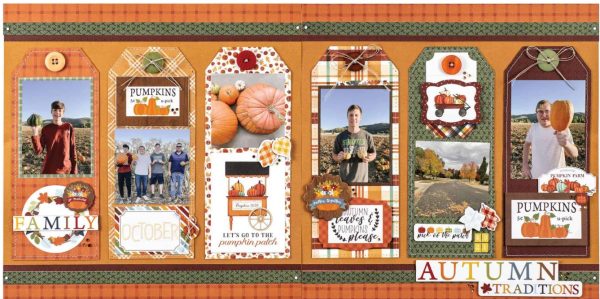 12 Pumpkin Scrapbook Layouts for Fall and Halloween