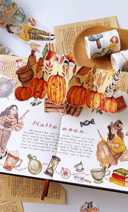 12 Pumpkin Scrapbook Layouts for Fall and Halloween