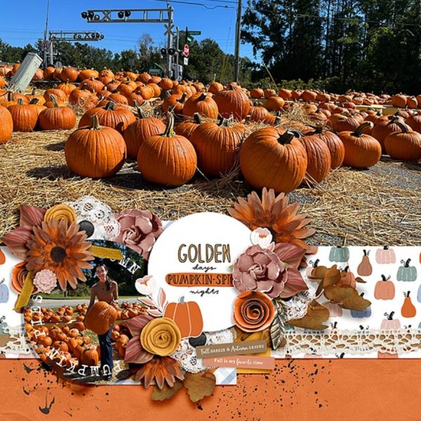 12 Pumpkin Scrapbook Layouts for Fall and Halloween