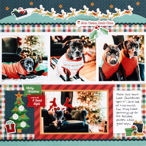 12 Pets Christmas Scrapbook Layout Ideas