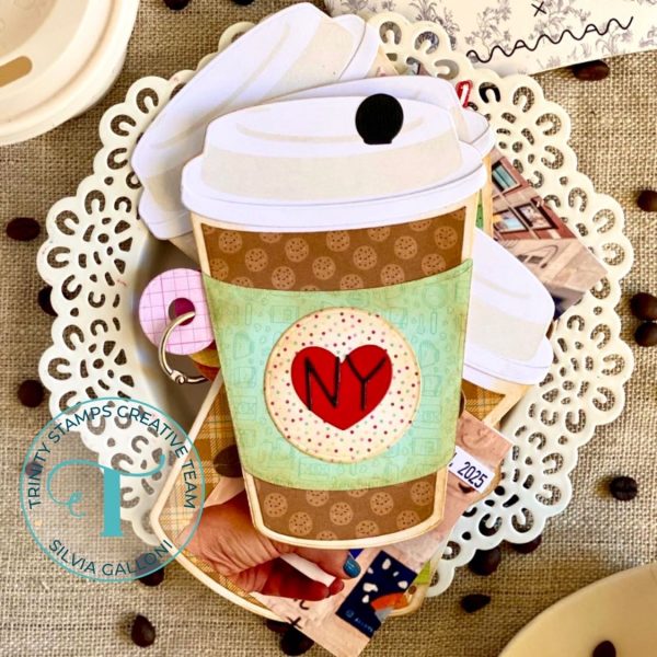 Coffee Cup Shaped Scrapbook Mini Album