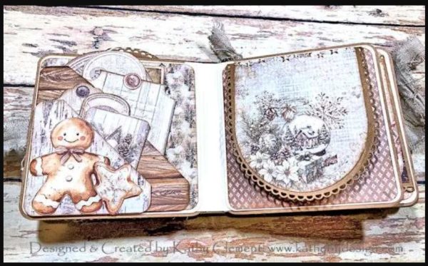 How to Make a Winter Mini Scrapbook Flip Album