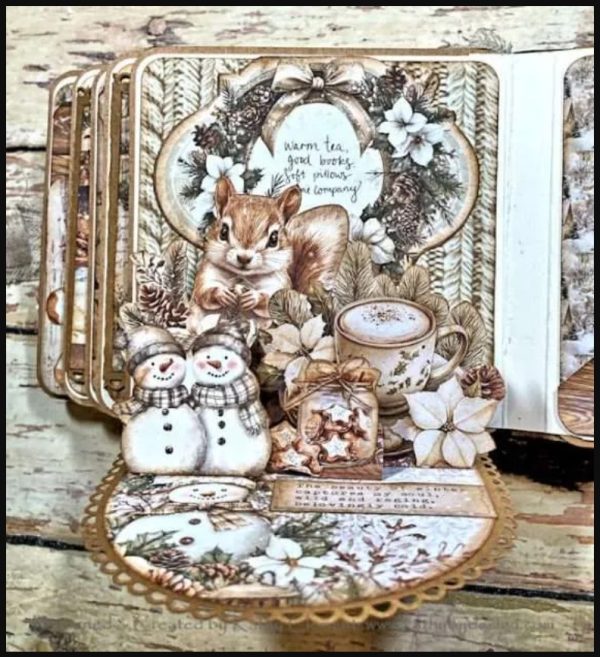 How to Make a Winter Mini Scrapbook Flip Album