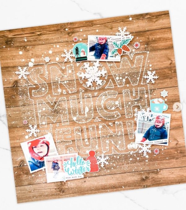 12 Winter Kids Scrapbook Layouts