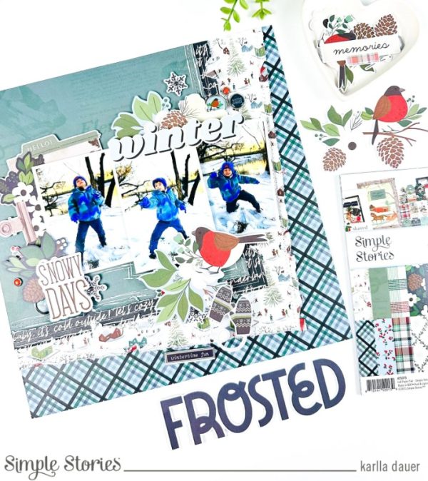 12 Winter Kids Scrapbook Layouts
