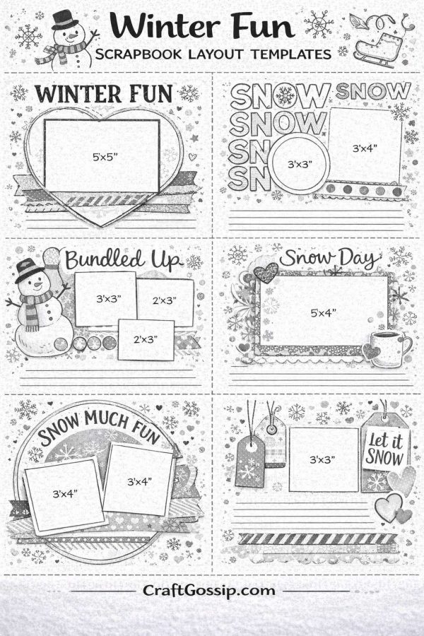 겨울 스크랩북 레이아웃