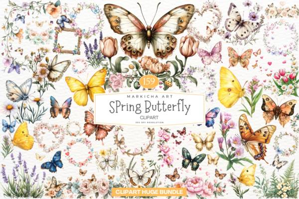 150+ FREE Butterfly Clip Art Images