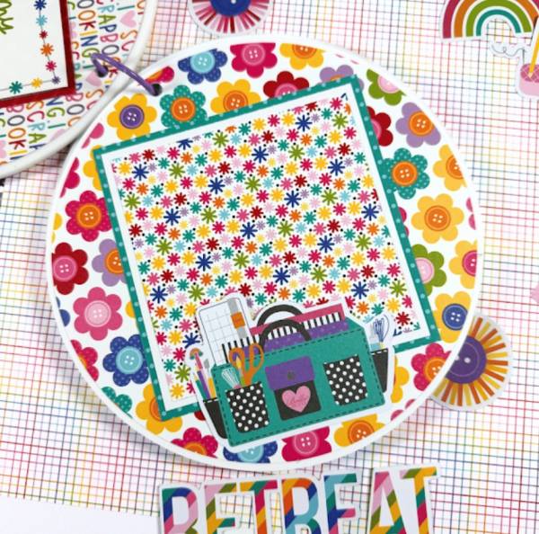 Scrapbooking Themed Round Mini Album