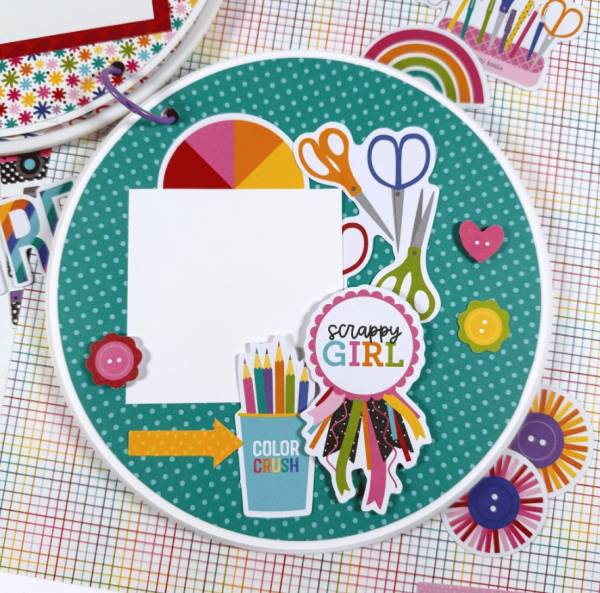 Scrapbooking Themed Round Mini Album
