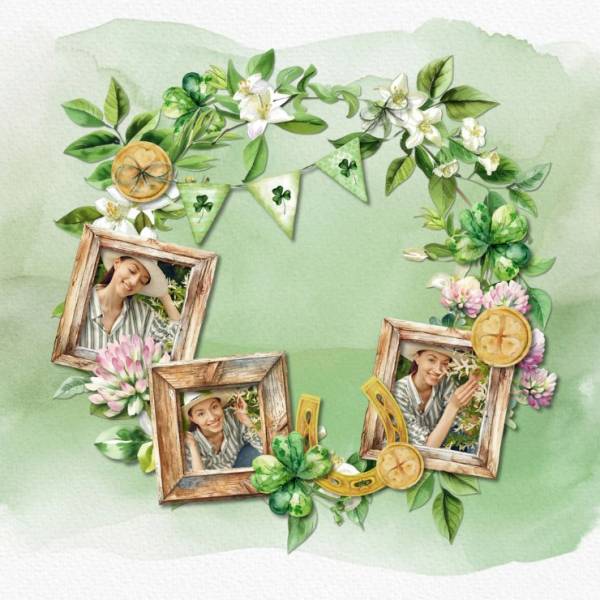 12 Wreaths for Spring Scrapbook Layouts