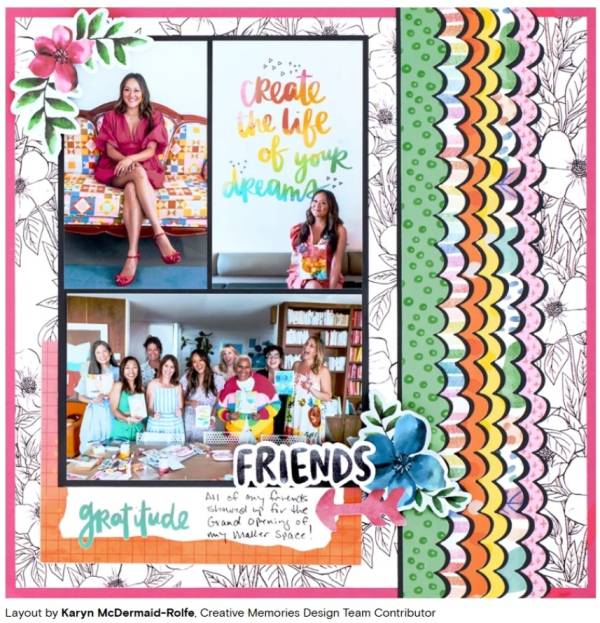 10 Crafty Friends Scrapbook Layout Ideas