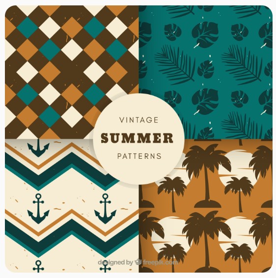 4 FREE Vintage Masculine Summer Pattern Papers