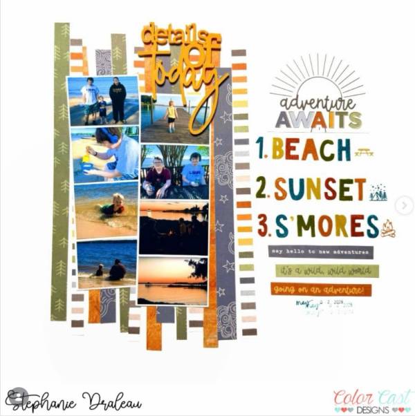 12 Summer at the Beach Scrapbook Layout Ideas