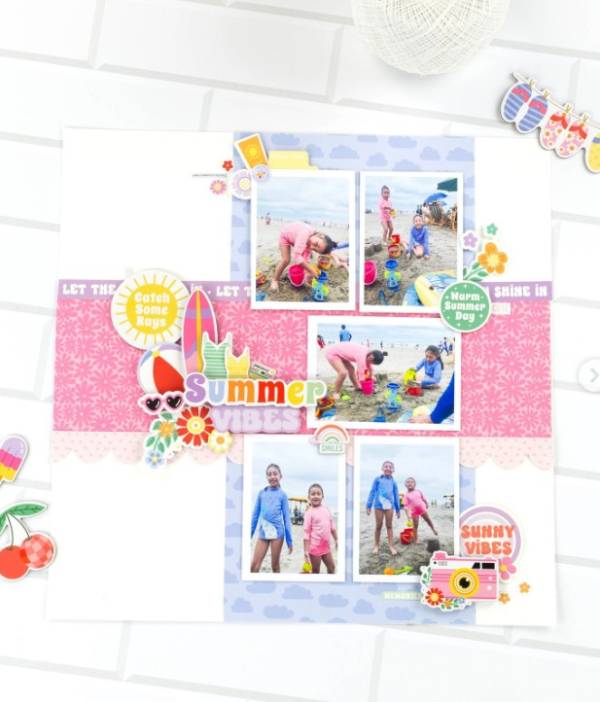 12 Summer at the Beach Scrapbook Layout Ideas