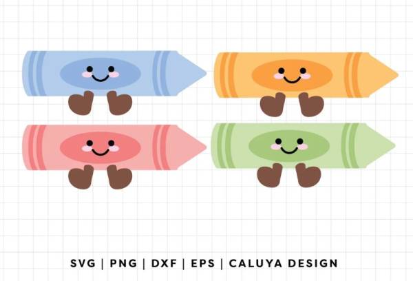 4 Crayon Cutable or Printable Files for Back to School