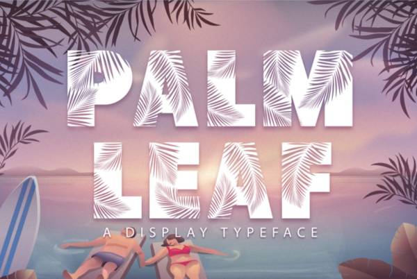 FREE Palm Leaf Font for Summer