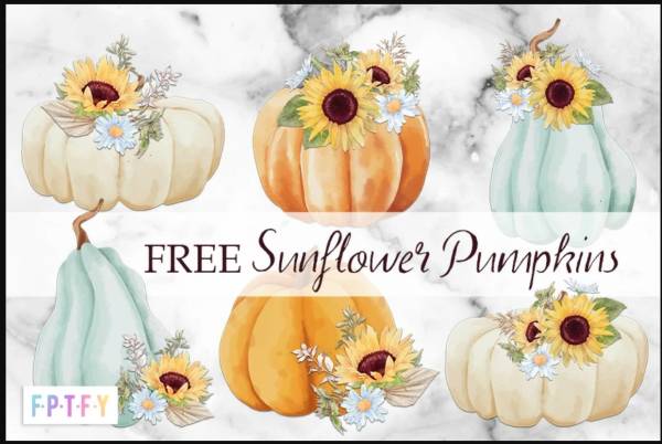 6 FREE Pumpkin and Sunflower Fall Printables