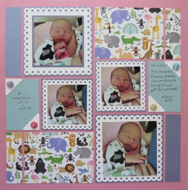 12 Scrapbook Layouts with Scalloped and Lacey Details