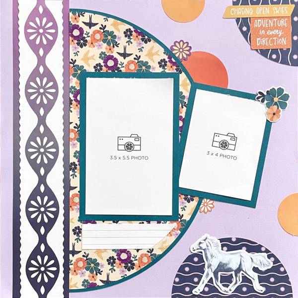 12 Scrapbook Layouts with Scalloped and Lacey Details