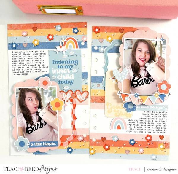 12 Scrapbook Layouts with Scalloped and Lacey Details