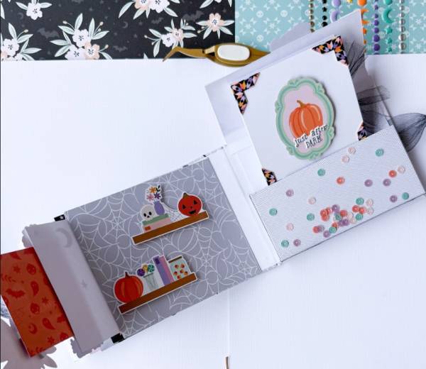 How to Make an Interactive Halloween Mini Scrapbook Album
