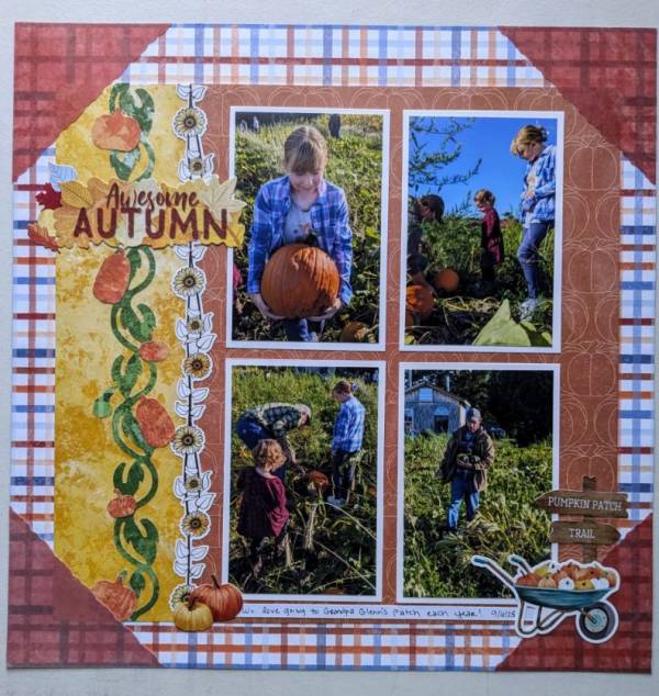 12 Fall Scrapbook Layouts for Going to the Pumpkin Patch