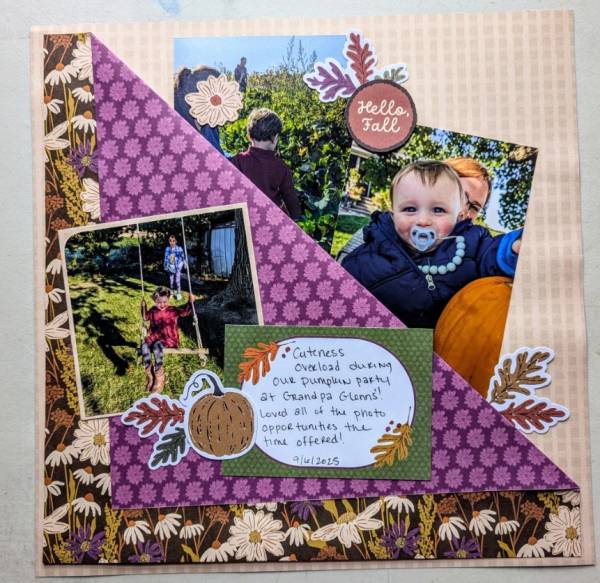 12 Fall Scrapbook Layouts for Going to the Pumpkin Patch