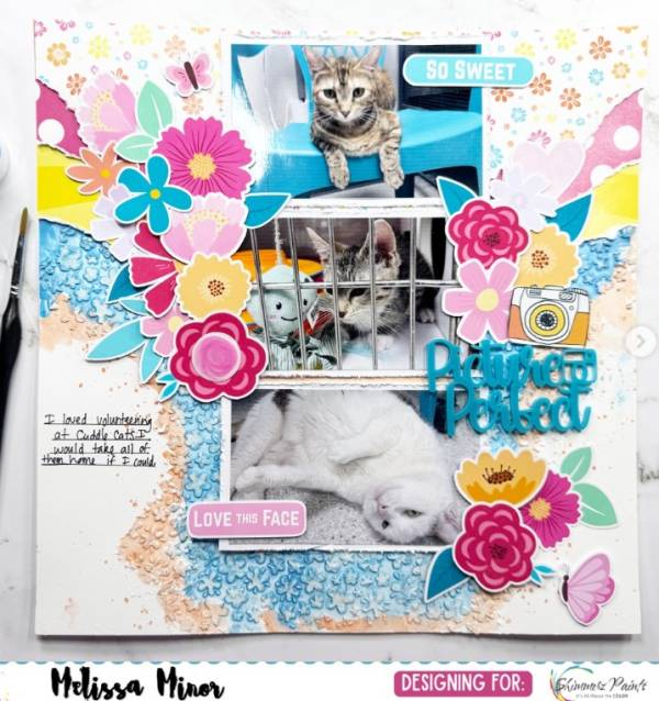 12 Scrapbook Layouts with Stenciled Backgrounds