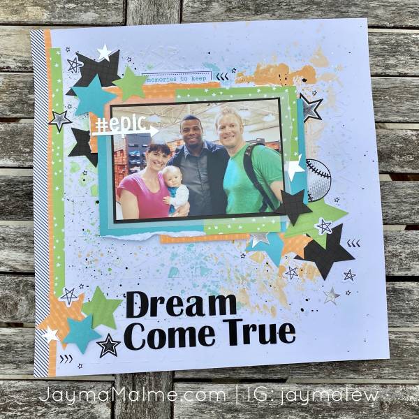 12 Scrapbook Layouts with Stenciled Backgrounds
