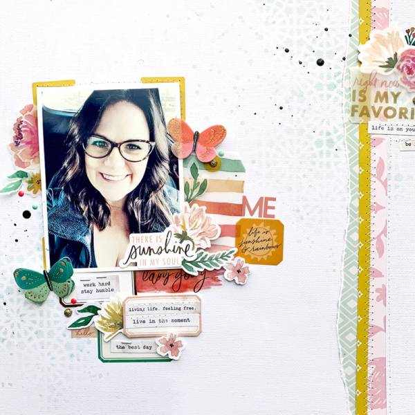 12 Scrapbook Layouts with Stenciled Backgrounds