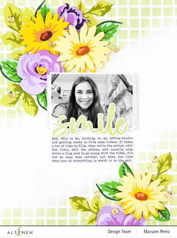 12 Scrapbook Layouts with Stenciled Backgrounds