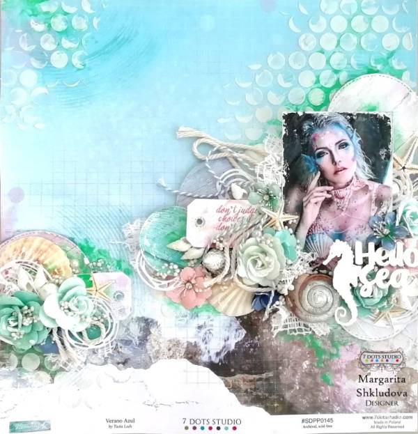 12 Scrapbook Layouts with Stenciled Backgrounds