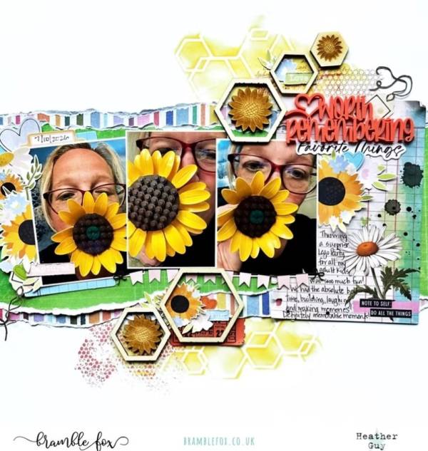 12 Scrapbook Layouts with Stenciled Backgrounds